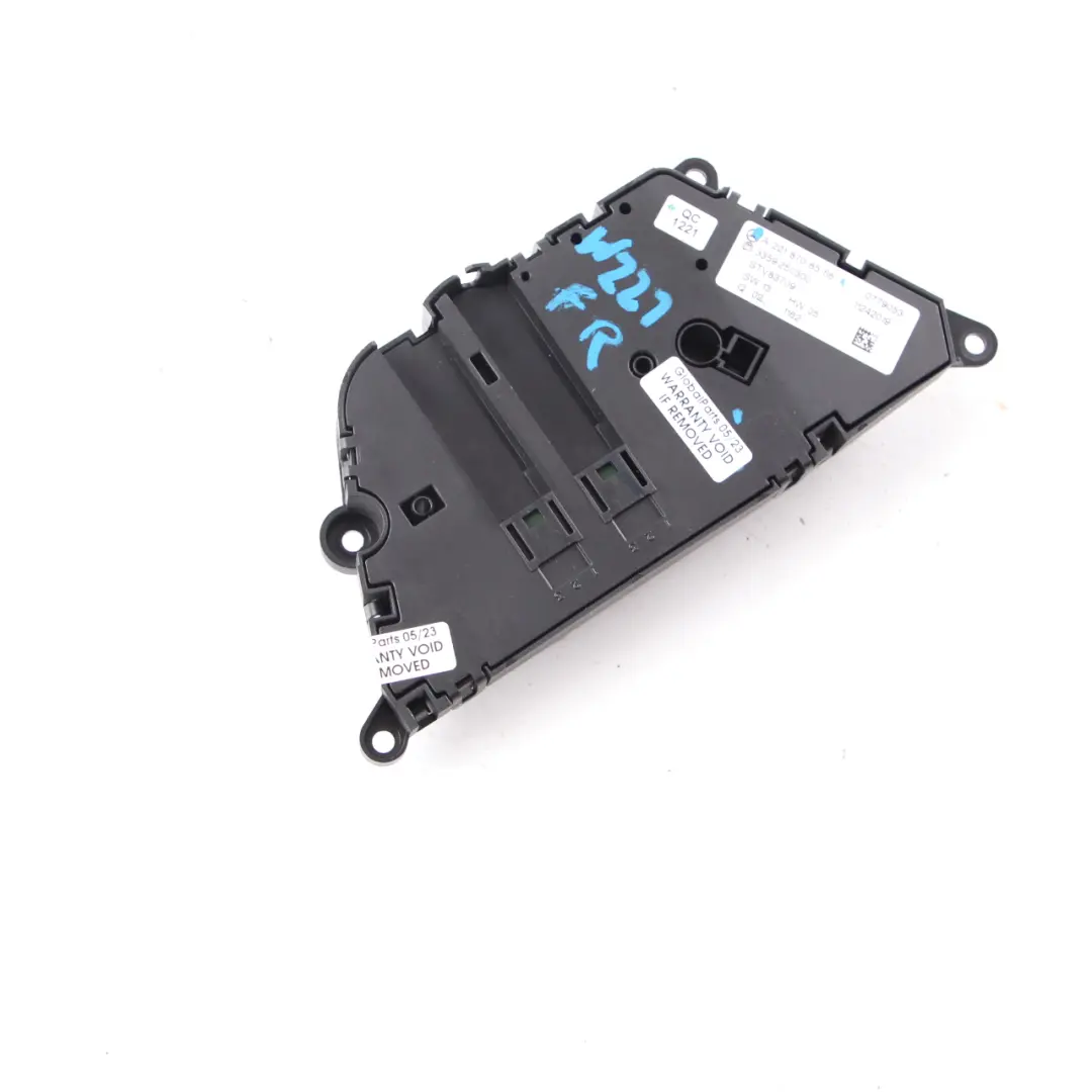 Switch Panel Adjust Control Unit Front Right O/S to Mercedes W221 Seat with Part number A2218708558 Mercedes W221 Seat Switch Panel Adjust Control Unit Front Right O/S - SKU rhd-A2218708558 - Part number A2218708558