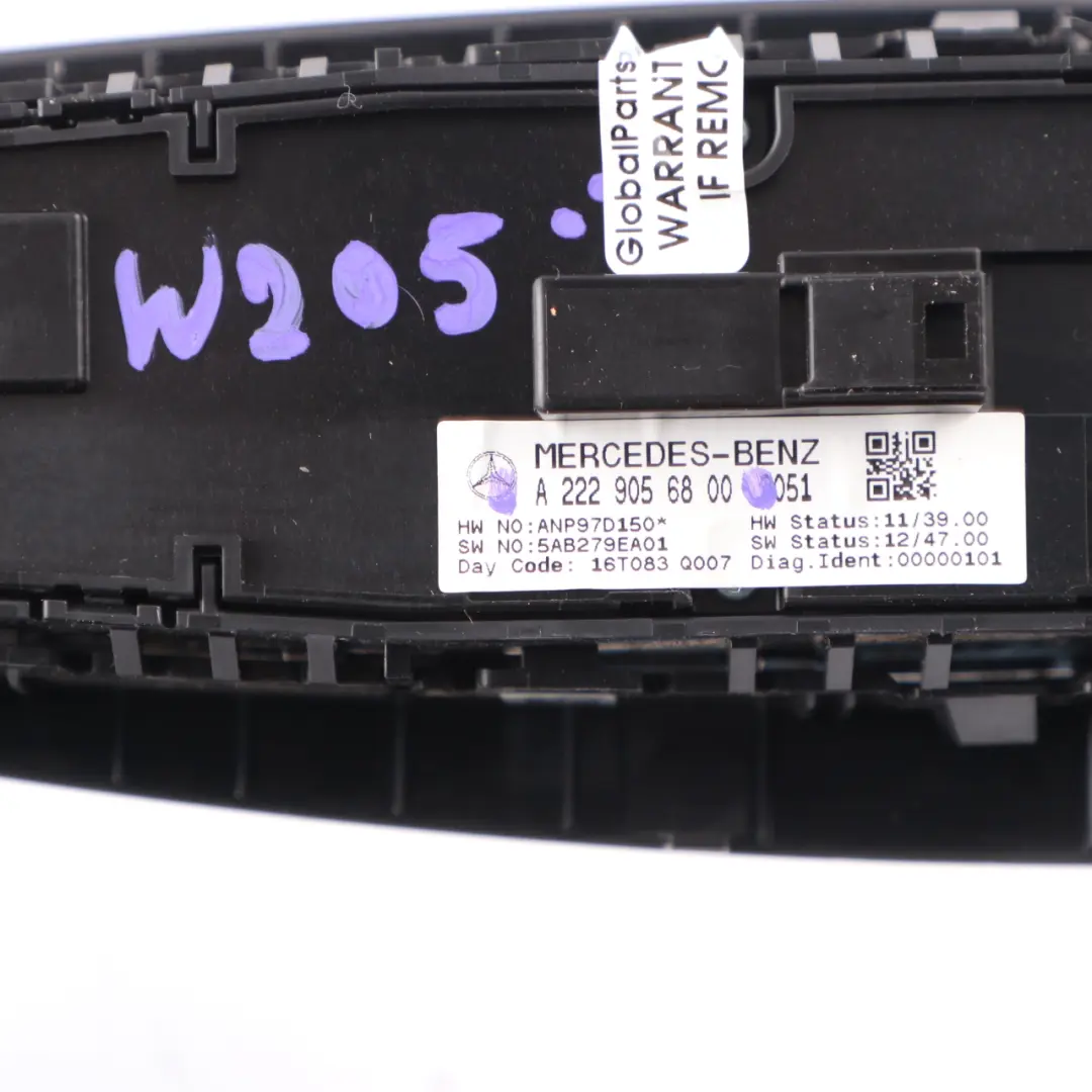 Window Lifter Switch Front Driver Side Control Panel to Mercedes W205 with Part number A2229056800 Mercedes W205 Window Lifter Switch Front Driver Side Control Panel - SKU rhd-A2229056800 - Part number A2229056800