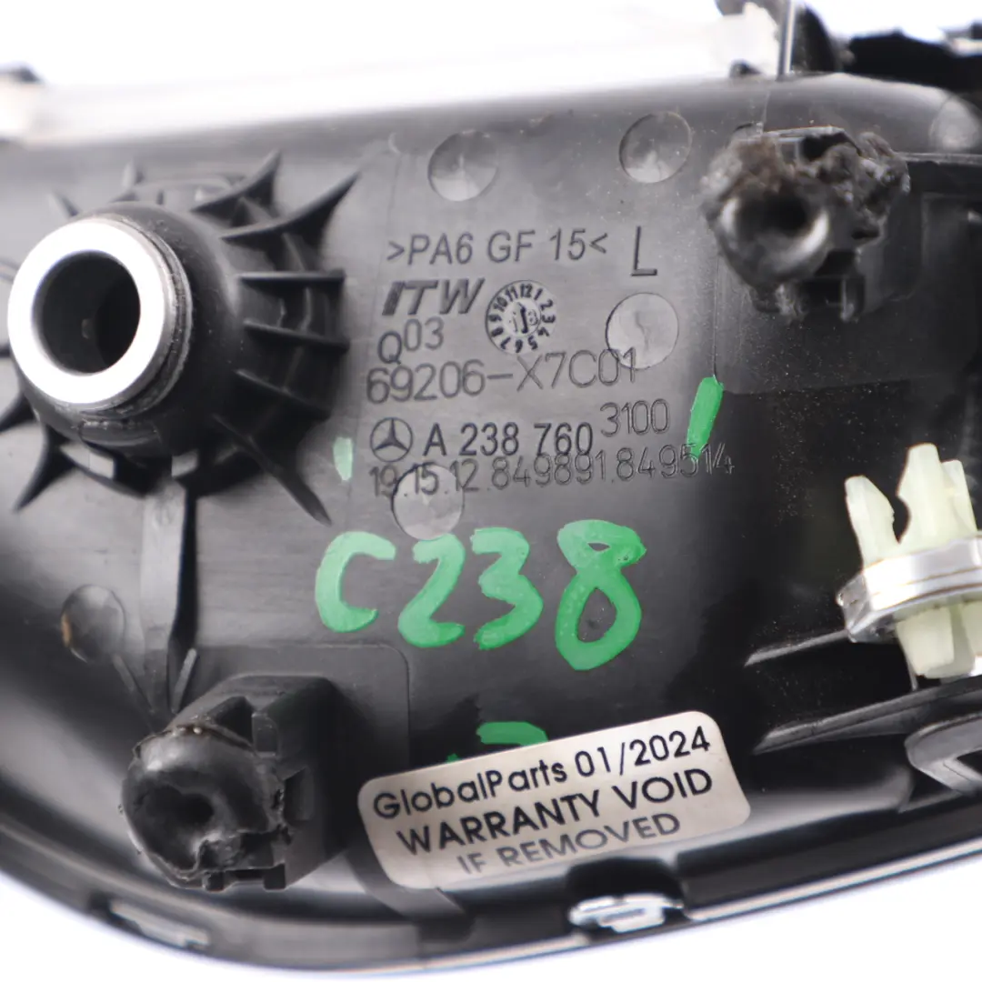 Mercedes C238 Door Card Handle Cover Interior Trim Front Left N/S Chrome - SKU rhd-A2387603100 - Part number A2387603100