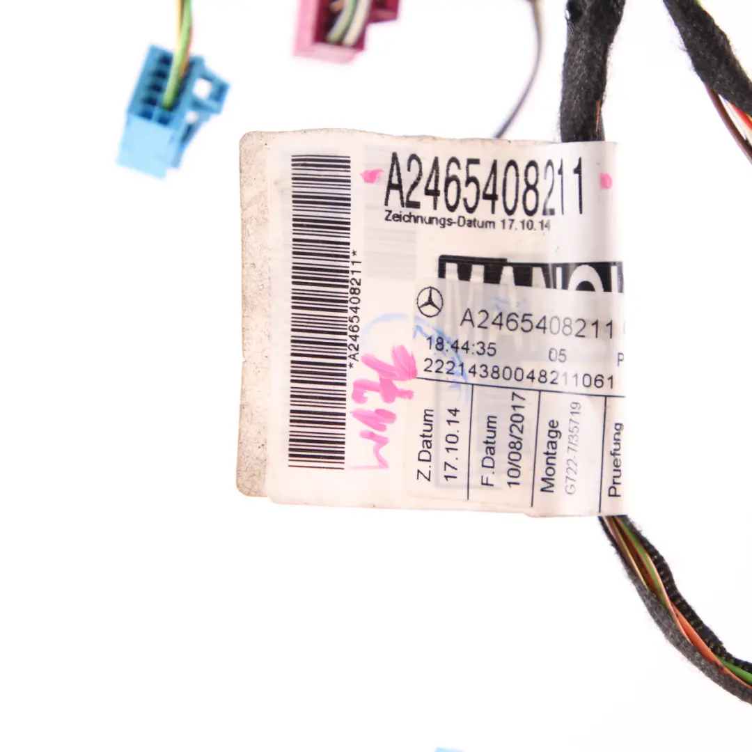 Door Cable Mercedes W176 W246 Wiring Loom Front Left Door N/S to with Part number A2465408211 Door Cable Mercedes W176 W246 Wiring Loom Front Left Door N/S - SKU rhd-A2465408211 - Part number A2465408211