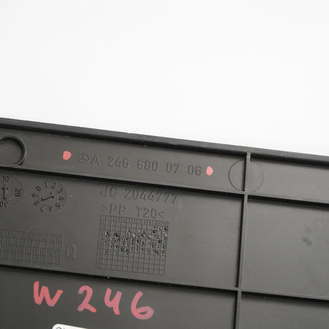 Dashboard Lower Panel Passenger Side Trim Cover Black to Mercedes W246 with Part number A2466800706 Mercedes W246 Dashboard Lower Panel Passenger Side Trim Cover Black - SKU rhd-A2466800706 - Part number A2466800706