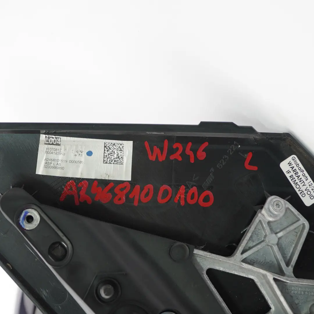 Wing Mirror Power Fold Door Left N/S Outside Cavansite Blue - 890 to Mercedes W246 with Part number A2468100100 Mercedes W246 Wing Mirror Power Fold Door Left N/S Outside Cavansite Blue - 890 - SKU rhd-A2468100100-CVB - Part number A2468100100