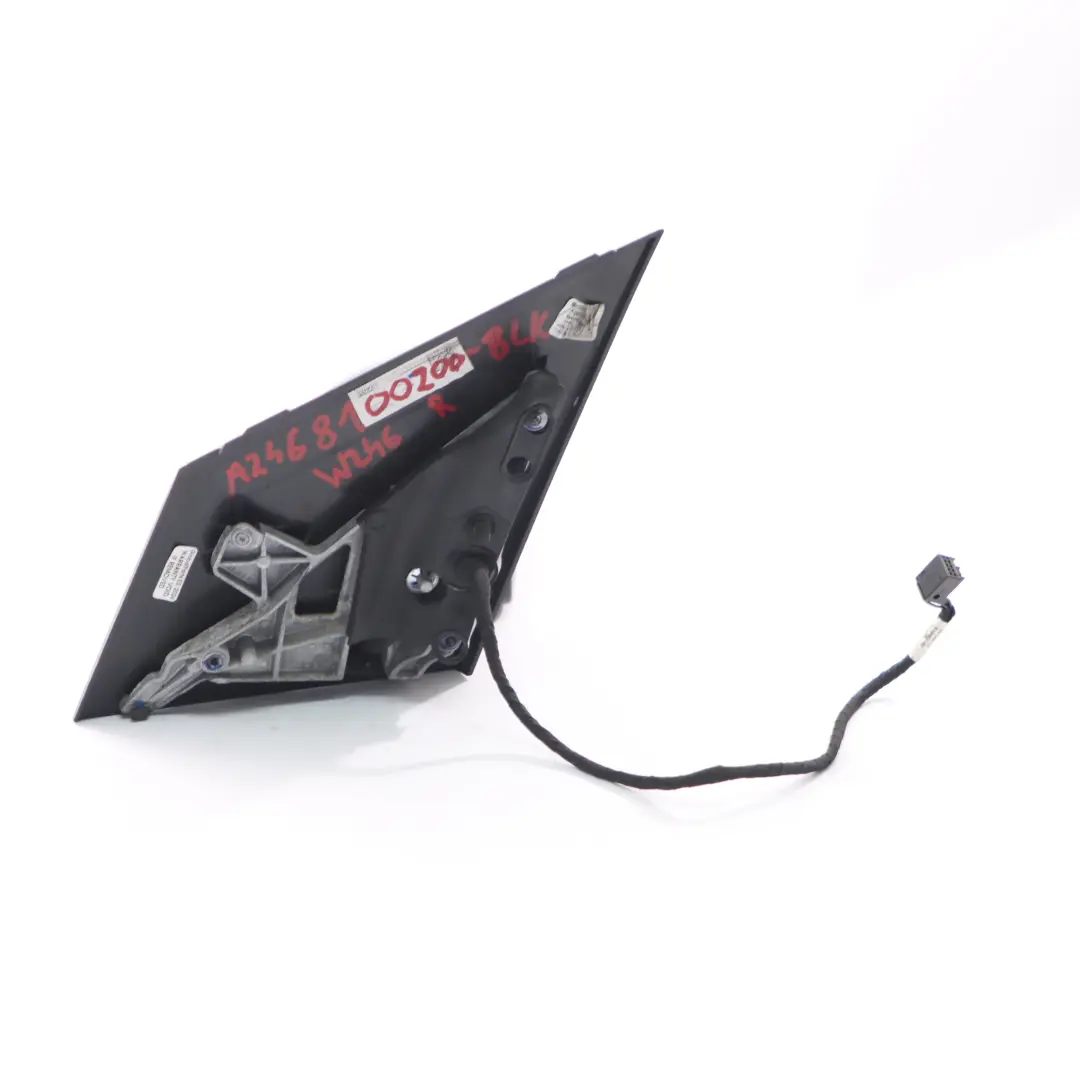 Wing Mirror Power Fold Door Right O/S Outside Black to Mercedes W246 with Part number A2468100200 Mercedes W246 Wing Mirror Power Fold Door Right O/S Outside Black - SKU rhd-A2468100200-BLK - Part number A2468100200