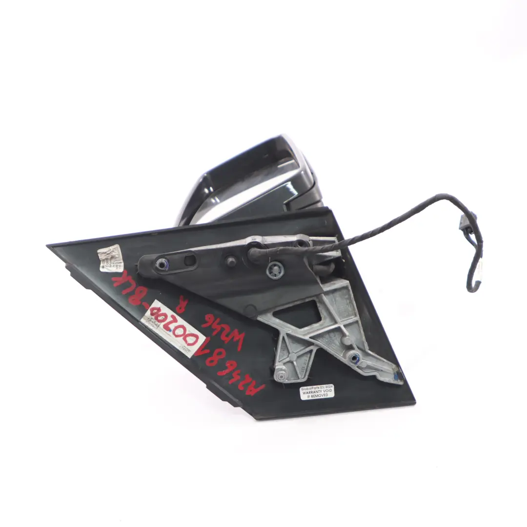 Wing Mirror Power Fold Door Right O/S Outside Black to Mercedes W246 with Part number A2468100200 Mercedes W246 Wing Mirror Power Fold Door Right O/S Outside Black - SKU rhd-A2468100200-BLK - Part number A2468100200