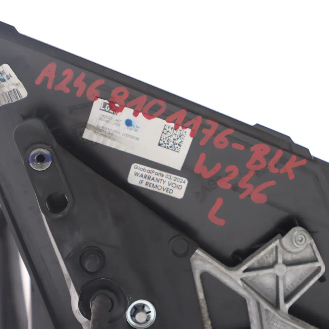 Mercedes W246 Wing Mirror Power Fold Door Left N/S Outside Black - SKU rhd-A2468101176-BLK - Part number A2468101176