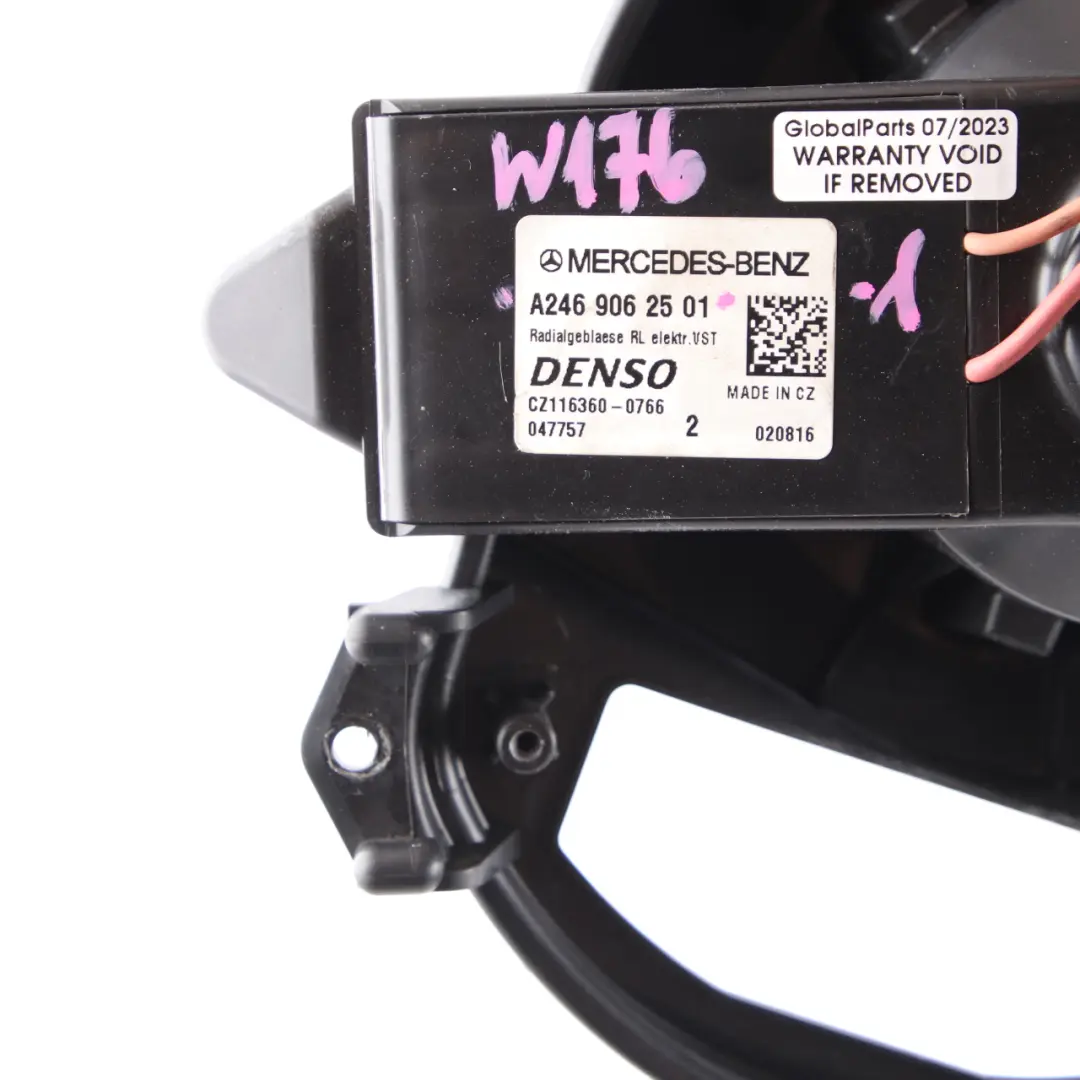  Heater Blower Mercedes W176 W246 Motor Fan Air Conditioning Unit - SKU rhd-A2469062501-1 - Part number A2469062501