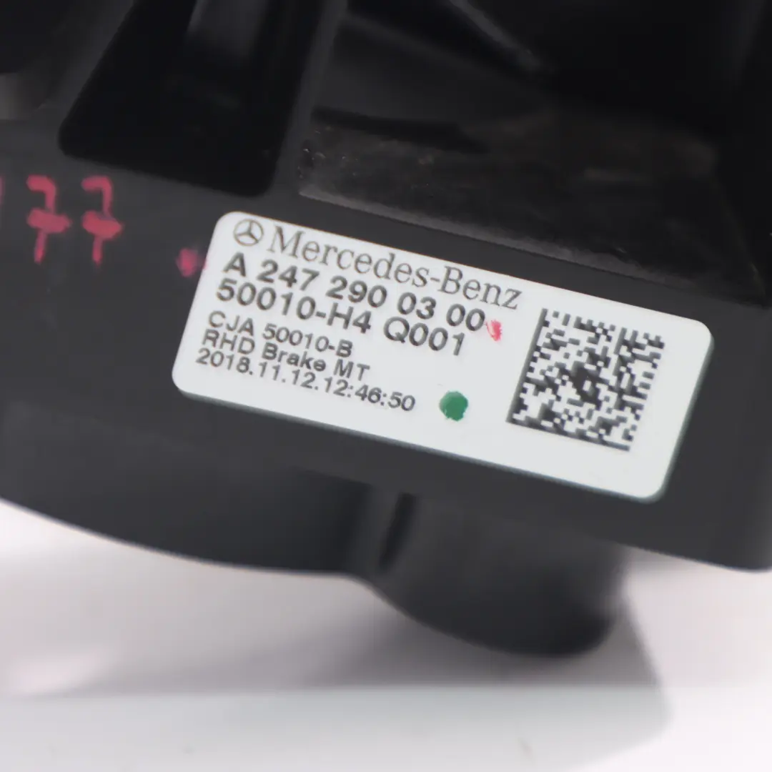 Brake Pedal Mercedes C118 W177 W247 Box Assembly Unit to with Part number A2472900300 Brake Pedal Mercedes C118 W177 W247 Box Assembly Unit - SKU rhd-A2472900300 - Part number A2472900300