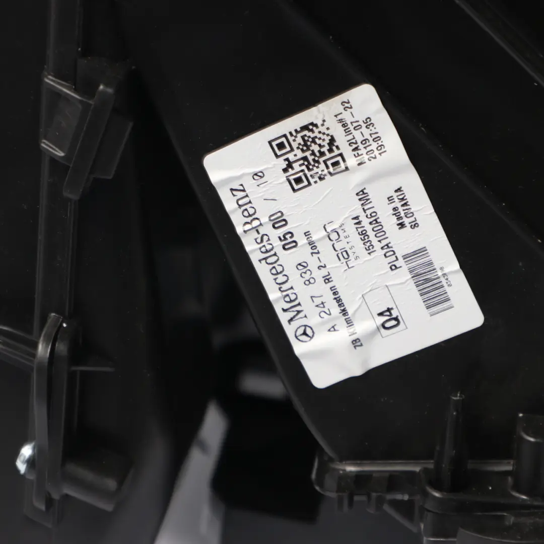 Mercedes W177 W247 Air Conditioning Heater Matrix Unit Heater Housing Box - SKU rhd-A2478300500 - Part number A2478300500