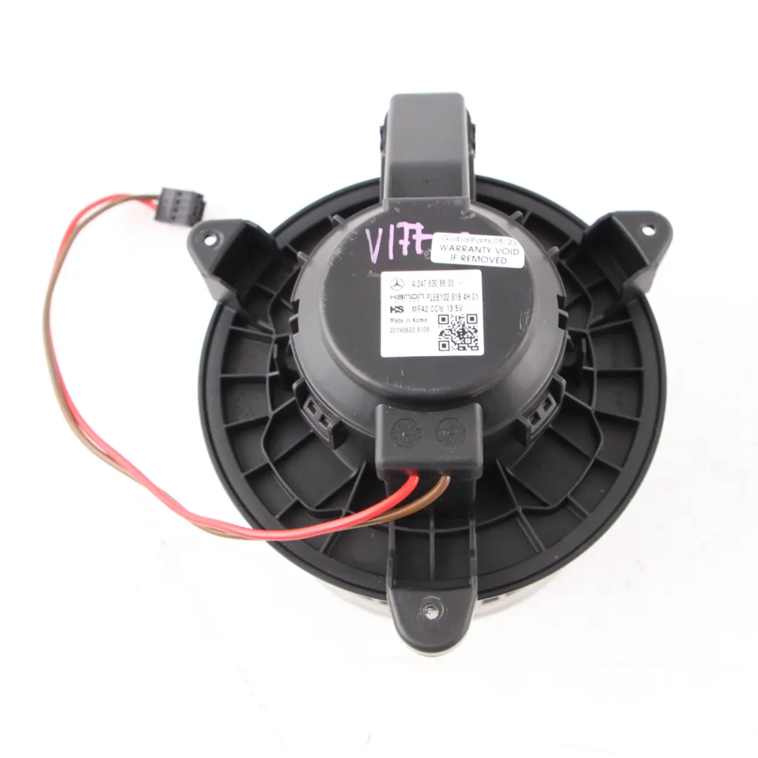 Heater Blower Mercedes W177 W247 Motor Fan Air Conditioning Unit to with Part number A2478308600 Heater Blower Mercedes W177 W247 Motor Fan Air Conditioning Unit - SKU rhd-A2478308600 - Part number A2478308600