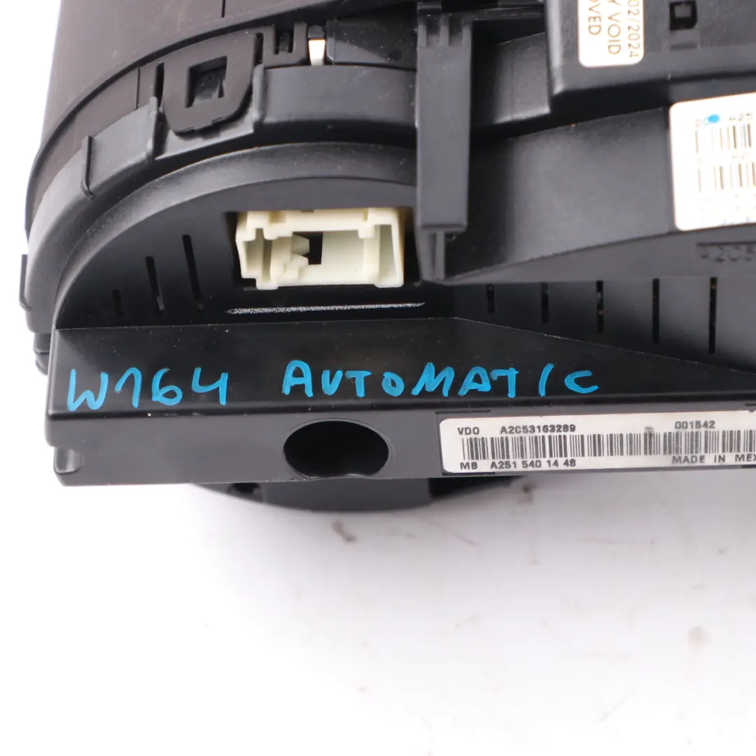 Instrument Cluster Speedo Clocks Automatic to Mercedes W164 AMG Petrol with Part number A2515401448 Mercedes W164 AMG Petrol Instrument Cluster Speedo Clocks Automatic - SKU rhd-A2515401448 - Part number A2515401448
