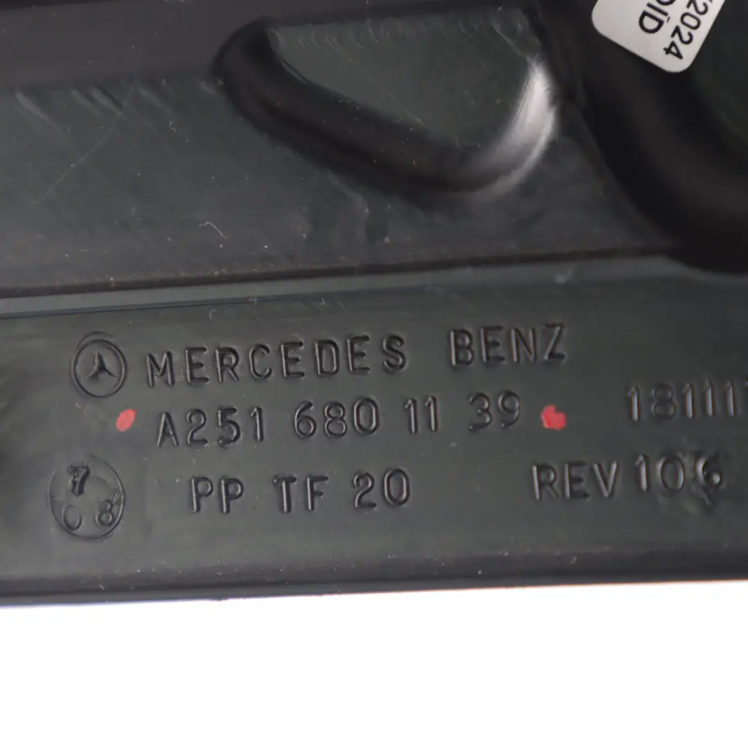 Side Leg Room Trim Panel Covering to Mercedes W251 Passenger with Part number A2516801139 Mercedes W251 Passenger Side Leg Room Trim Panel Covering - SKU rhd-A2516801139 - Part number A2516801139