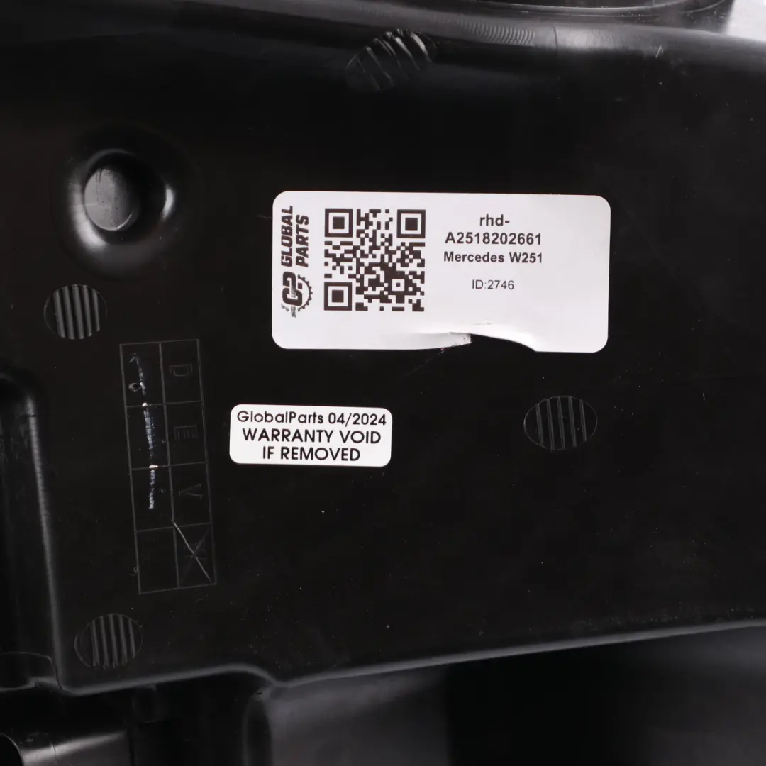 Headlight Lamp Xenon Front Right O/S Cornering to Mercedes W251 with Part number A2518202661 Mercedes W251 Headlight Lamp Xenon Front Right O/S Cornering - SKU rhd-A2518202661 - Part number A2518202661