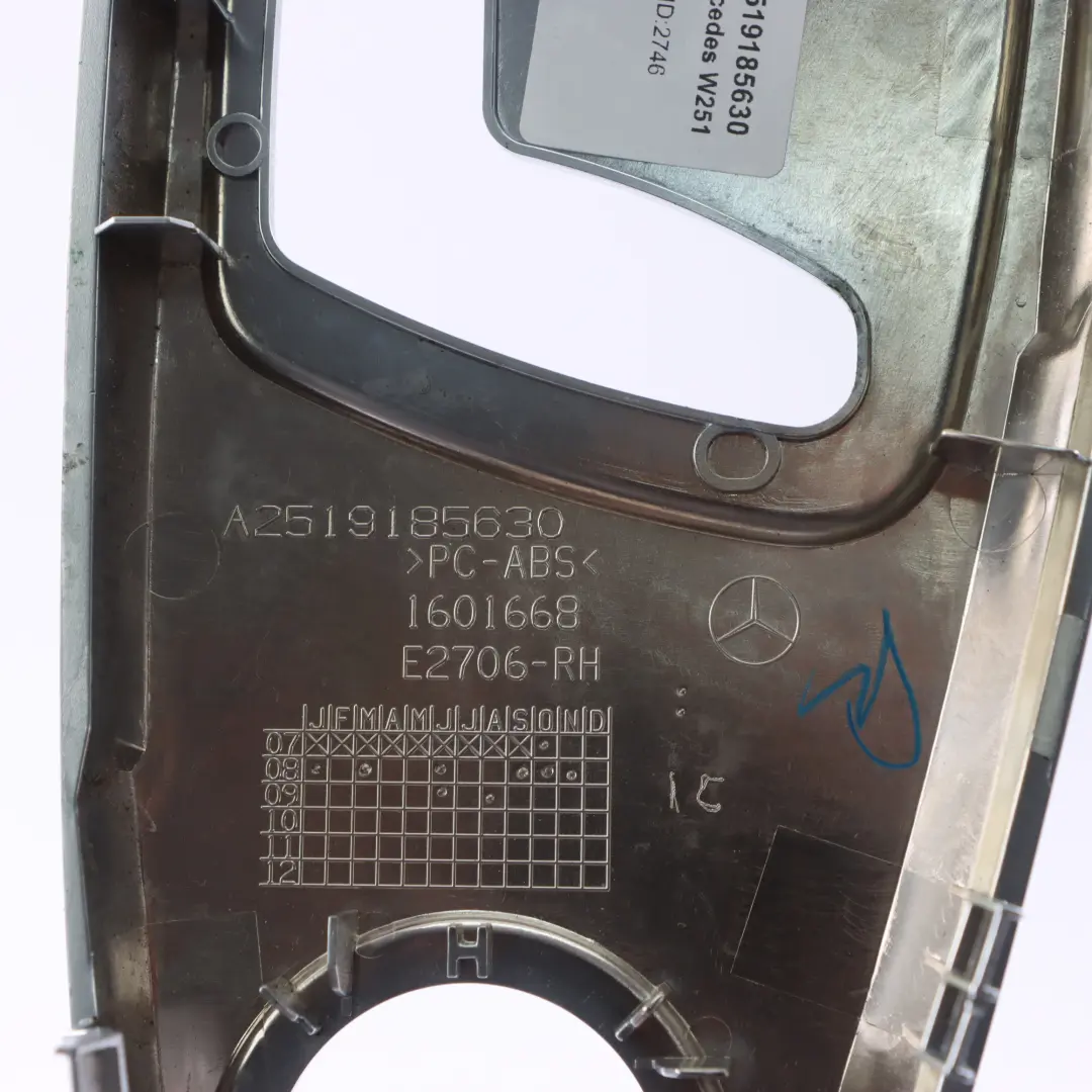 Mercedes W164 Seat Adjust Switch Cover Front Right O/S Trim Surround - SKU rhd-A2519185630 - Part number A2519185630