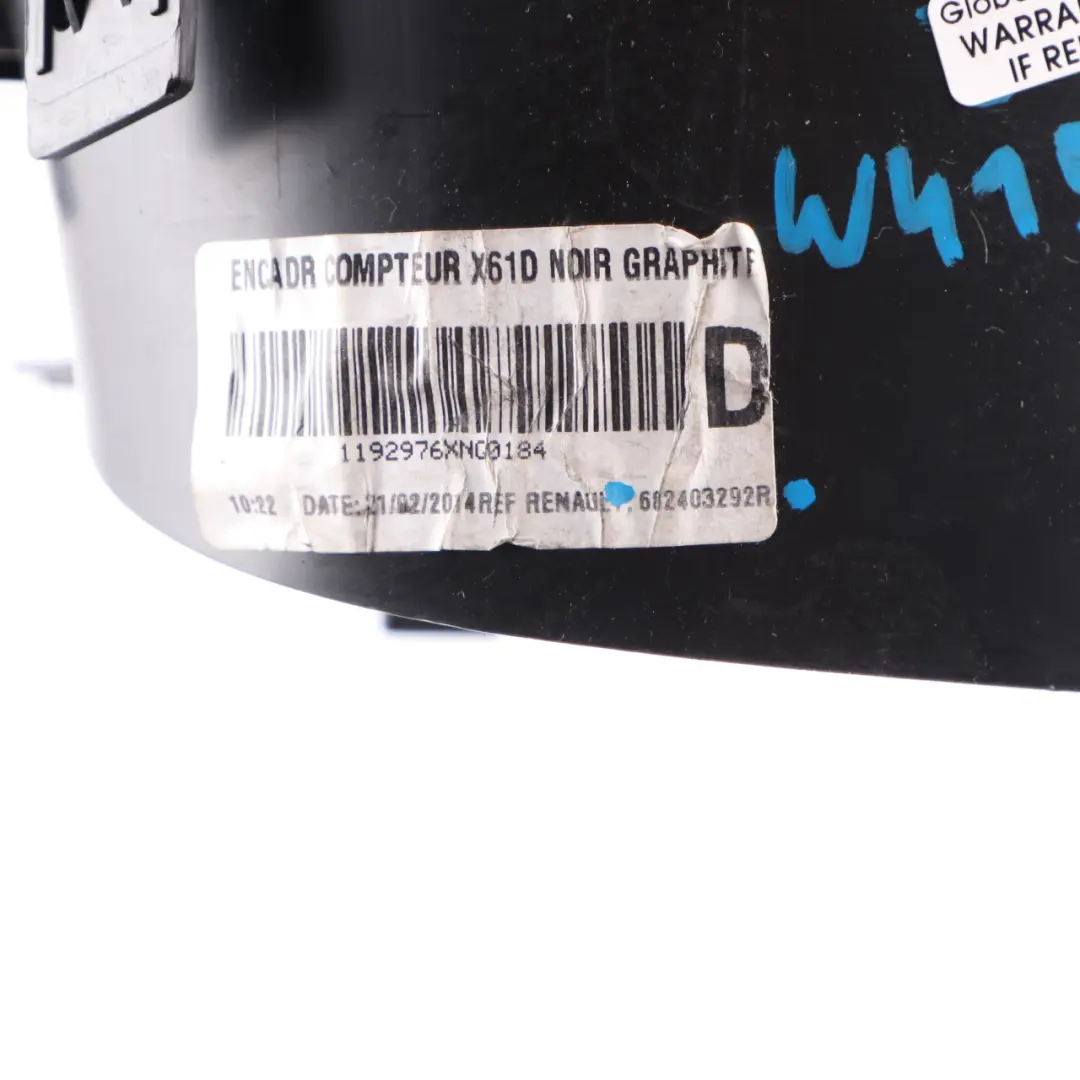 Mercedes W415 Citan Speedo Meter Clock Surround Trim Cover Black 682403292R - SKU rhd-A4156891437-1 - Part number A4156891437