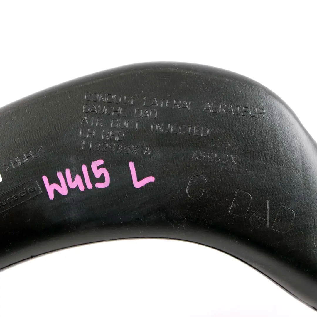 Mercedes W415 Air Duct Vent Pipe Guide Channel Left N/S - SKU RHD-A4158320500 - Part number A4158320500