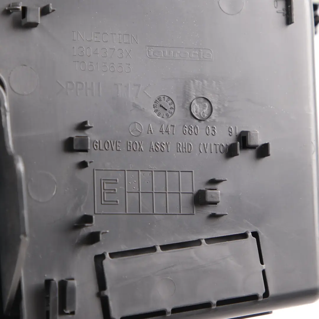 Glove Box Dashboard Storage Tray Glovebox Black A4476800391 to Mercedes Vito W447 with Part number A4476800791 Mercedes Vito W447 Glove Box Dashboard Storage Tray Glovebox Black A4476800391 - SKU rhd-A4476800791 - Part number A4476800791