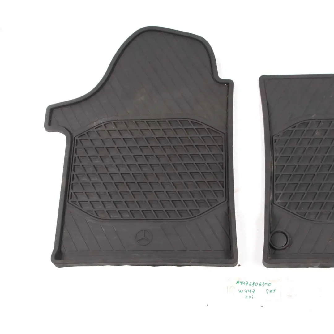 Rubber Mat Set Interior Front Leg Room Left Right Mats N/O/S to Mercedes W447 with Part number A4476806600 Mercedes W447 Rubber Mat Set Interior Front Leg Room Left Right Mats N/O/S - SKU rhd-A4476806600 - Part number A4476806600