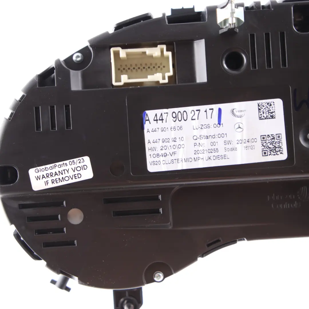 Instrument Cluster Diesel Speedo Clocks Automatic to Mercedes W447 with Part number A4479002717 Mercedes W447 Instrument Cluster Diesel Speedo Clocks Automatic - SKU rhd-A4479002717 - Part number A4479002717