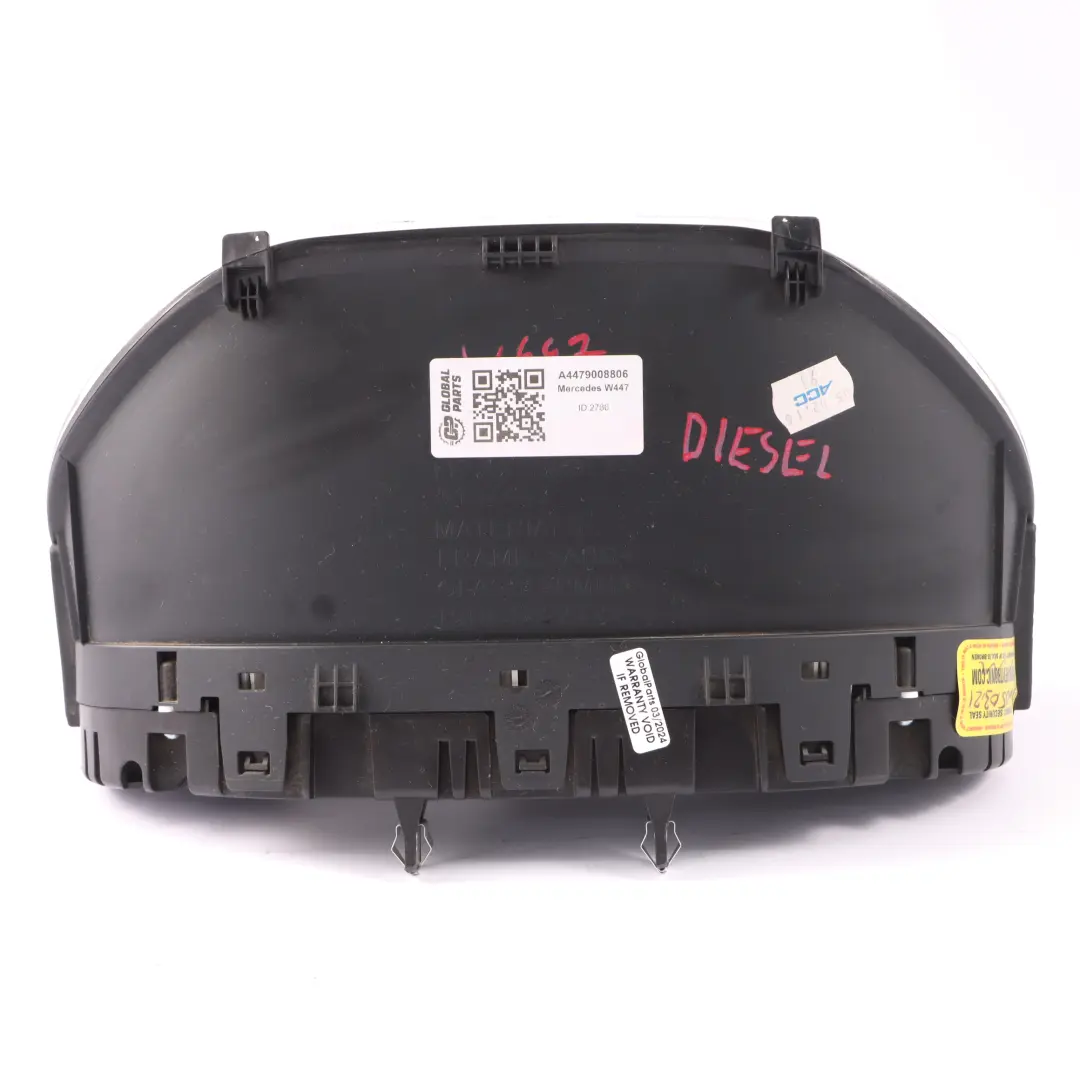 Instrument Cluster Speedo Clocks Manual to Mercedes Vito W447 Diesel with Part number A4479008806 Mercedes Vito W447 Diesel Instrument Cluster Speedo Clocks Manual - SKU rhd-A4479008806 - Part number A4479008806