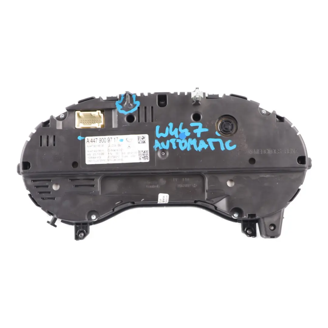 Instrument Cluster Speedo Clocks Automatic to Mercedes Vito W447 Diesel with Part number A4479009717 Mercedes Vito W447 Diesel Instrument Cluster Speedo Clocks Automatic - SKU rhd-A4479009717 - Part number A4479009717