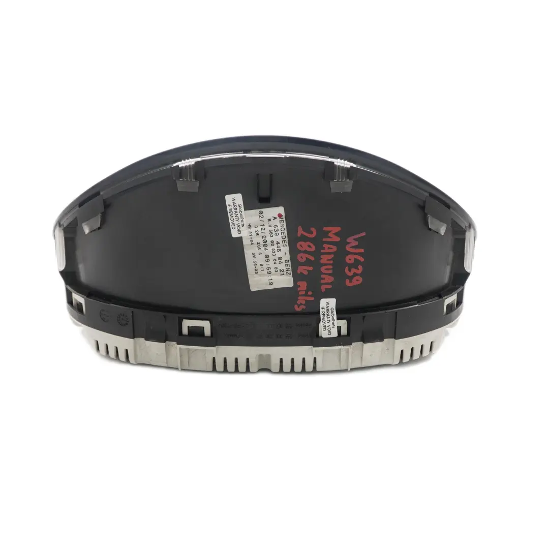 Instrument Cluster Speedo Clocks Manual to Mercedes Vito W639 Diesel with Part number A6394460421 Mercedes Vito W639 Diesel Instrument Cluster Speedo Clocks Manual - SKU rhd-A6394460421 - Part number A6394460421