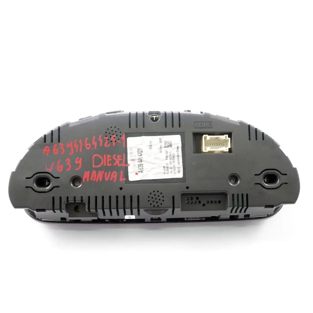 Instrument Cluster Mercedes W639 Vito Diesel Speedo Clocks Manual to with Part number A6394464421 Instrument Cluster Mercedes W639 Vito Diesel Speedo Clocks Manual - SKU rhd-A6394464421-1 - Part number A6394464421