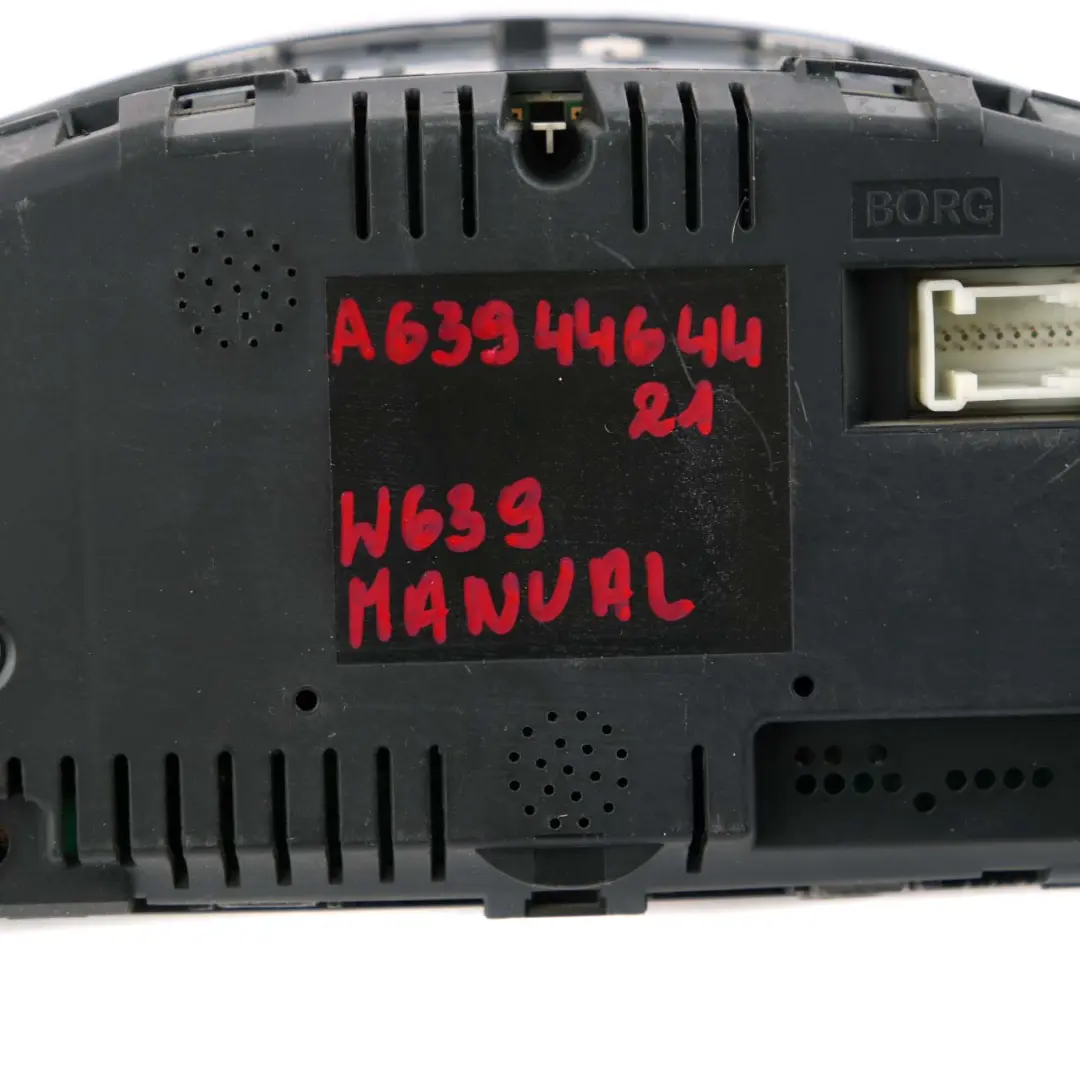 Instrument Cluster Mercedes W639 Vito Diesel Speedo Clocks Manual to with Part number A6394464421 Instrument Cluster Mercedes W639 Vito Diesel Speedo Clocks Manual - SKU rhd-A6394464421 - Part number A6394464421