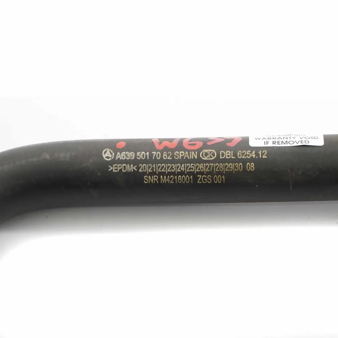 Coolant Hose Radiator Cooling Water Pipe to Mercedes Vito Viano W639 with Part number A6395017082 Mercedes Vito Viano W639 Coolant Hose Radiator Cooling Water Pipe - SKU rhd-A6395017082 - Part number A6395017082