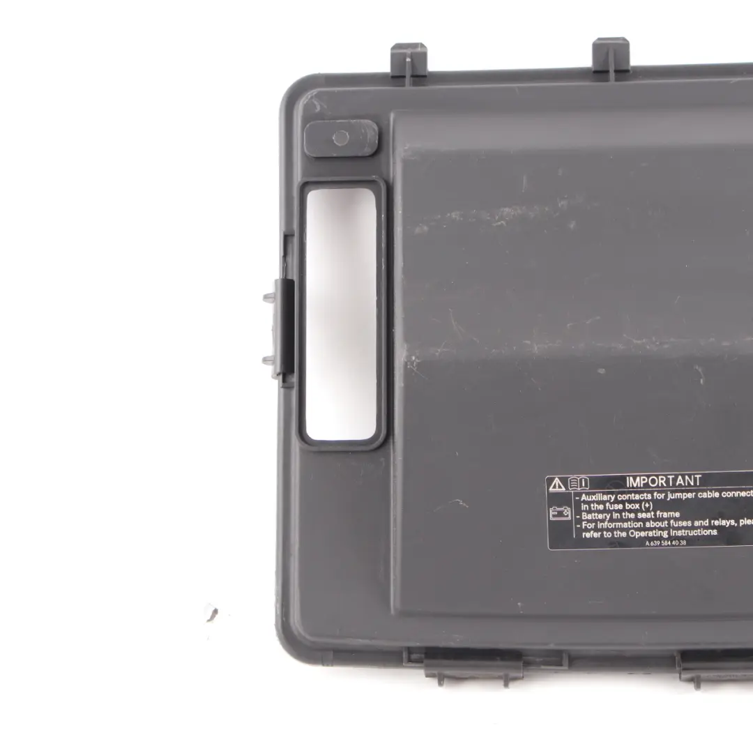 Fuse Box Cover Trim Panel Lid Housing to Mercedes Vito Viano W639 with Part number A6395450403 Mercedes Vito Viano W639 Fuse Box Cover Trim Panel Lid Housing - SKU rhd-A6395450403 - Part number A6395450403