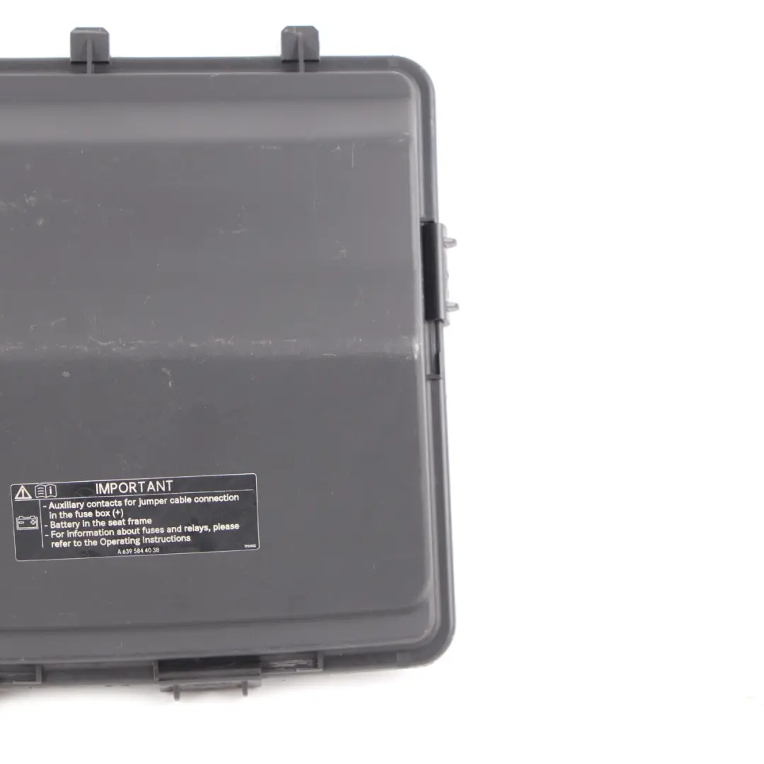 Fuse Box Cover Trim Panel Lid Housing to Mercedes Vito Viano W639 with Part number A6395450403 Mercedes Vito Viano W639 Fuse Box Cover Trim Panel Lid Housing - SKU rhd-A6395450403 - Part number A6395450403