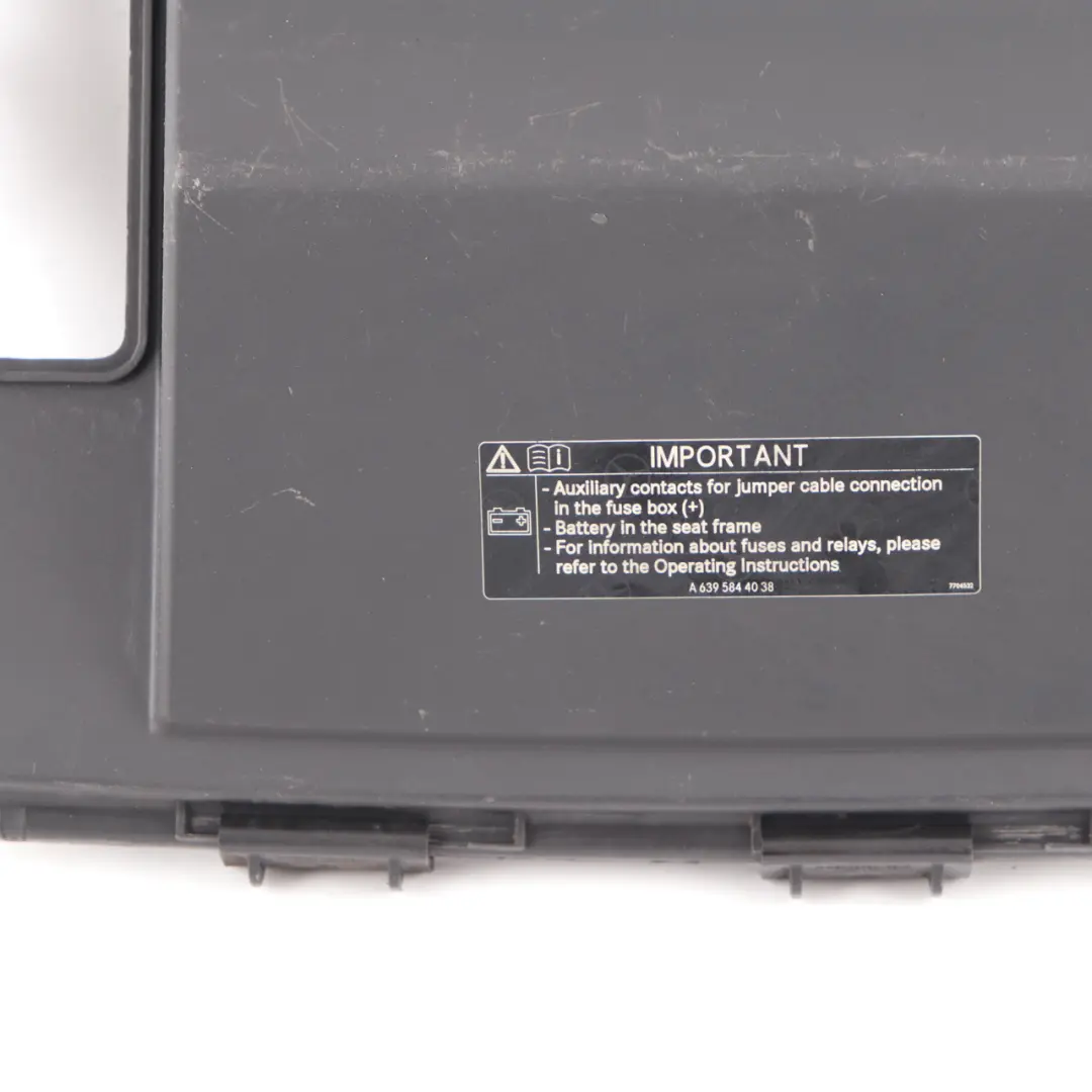 Fuse Box Cover Trim Panel Lid Housing to Mercedes Vito Viano W639 with Part number A6395450403 Mercedes Vito Viano W639 Fuse Box Cover Trim Panel Lid Housing - SKU rhd-A6395450403 - Part number A6395450403