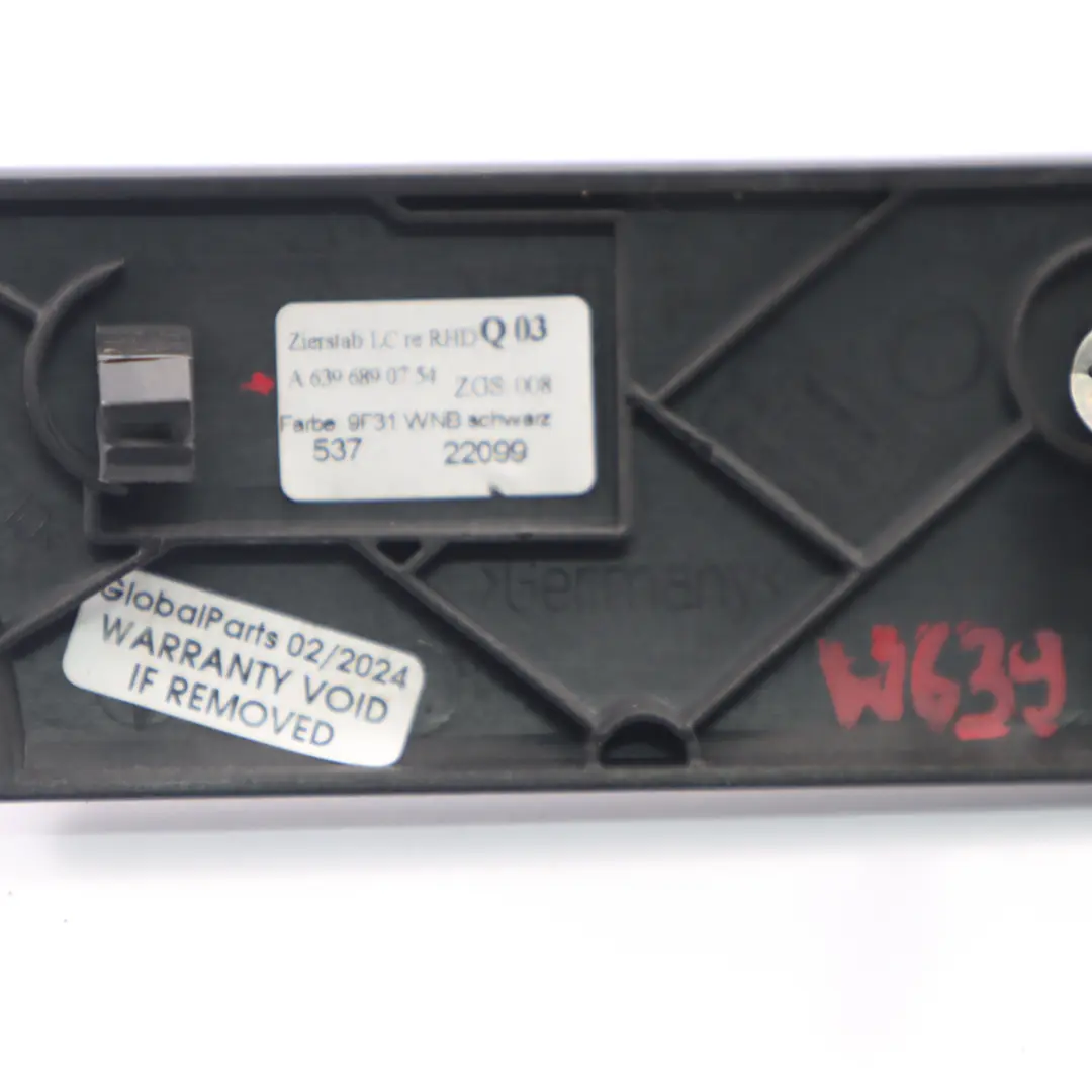 Dashboard Cover Front Right O/S Panel Strip Trim to Mercedes Vito W639 with Part number A6396890754 Mercedes Vito W639 Dashboard Cover Front Right O/S Panel Strip Trim - SKU rhd-A6396890754 - Part number A6396890754