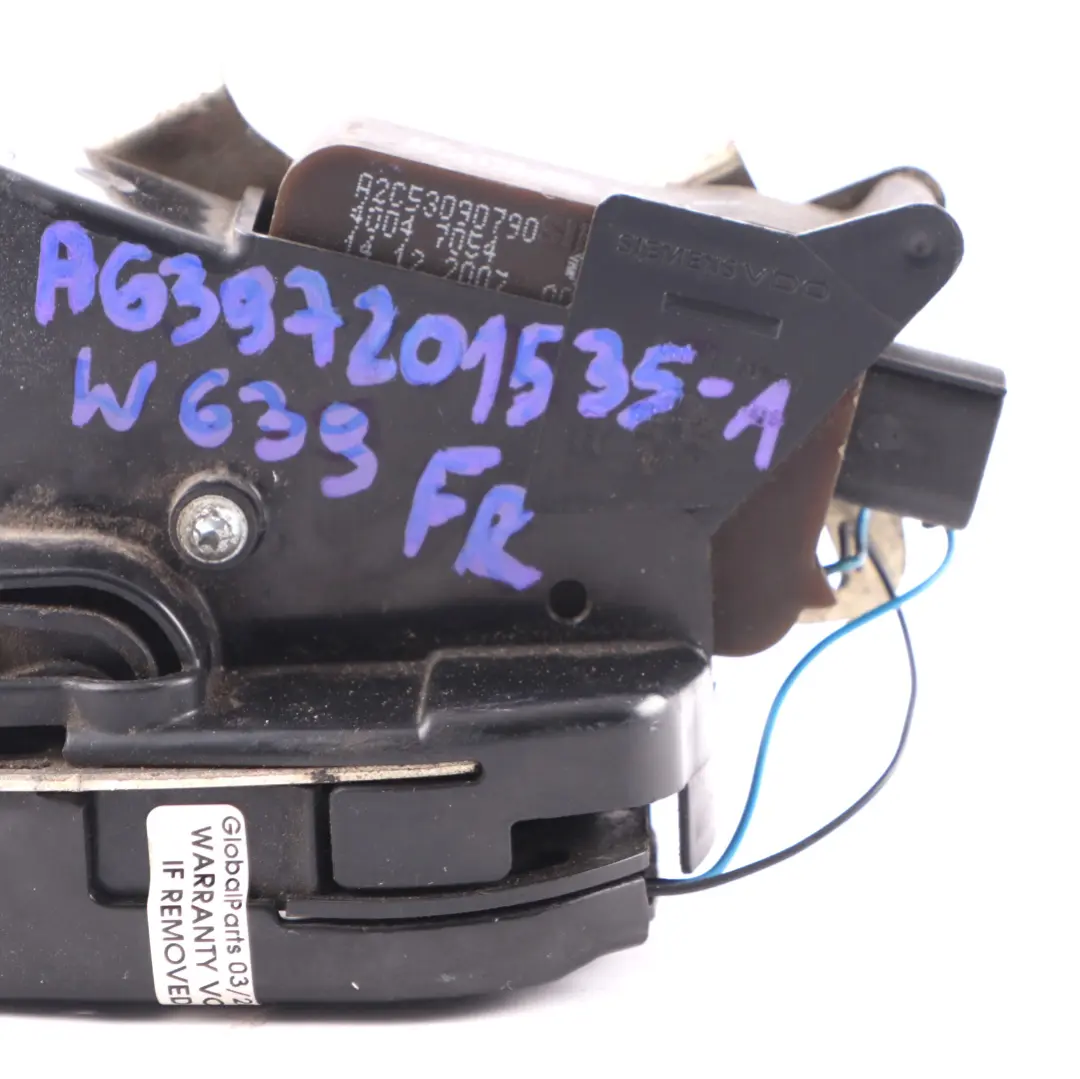 Door Lock Latch Actuator Mechanism Front Right O/S to Mercedes W639 with Part number A6397201535 Mercedes W639 Door Lock Latch Actuator Mechanism Front Right O/S - SKU rhd-A6397201535-1 - Part number A6397201535