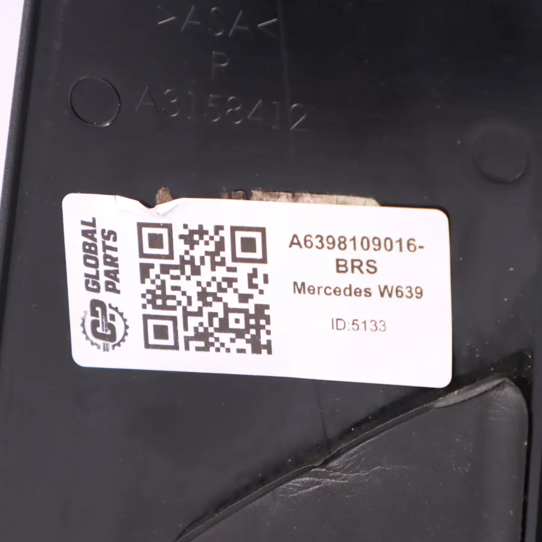 Wing Mirror Door Right O/S Outside Brilliant Silver - 9744 to Mercedes Vito W639 with Part number A6398109016 Mercedes Vito W639 Wing Mirror Door Right O/S Outside Brilliant Silver - 9744 - SKU rhd-A6398109016-BRS - Part number A6398109016