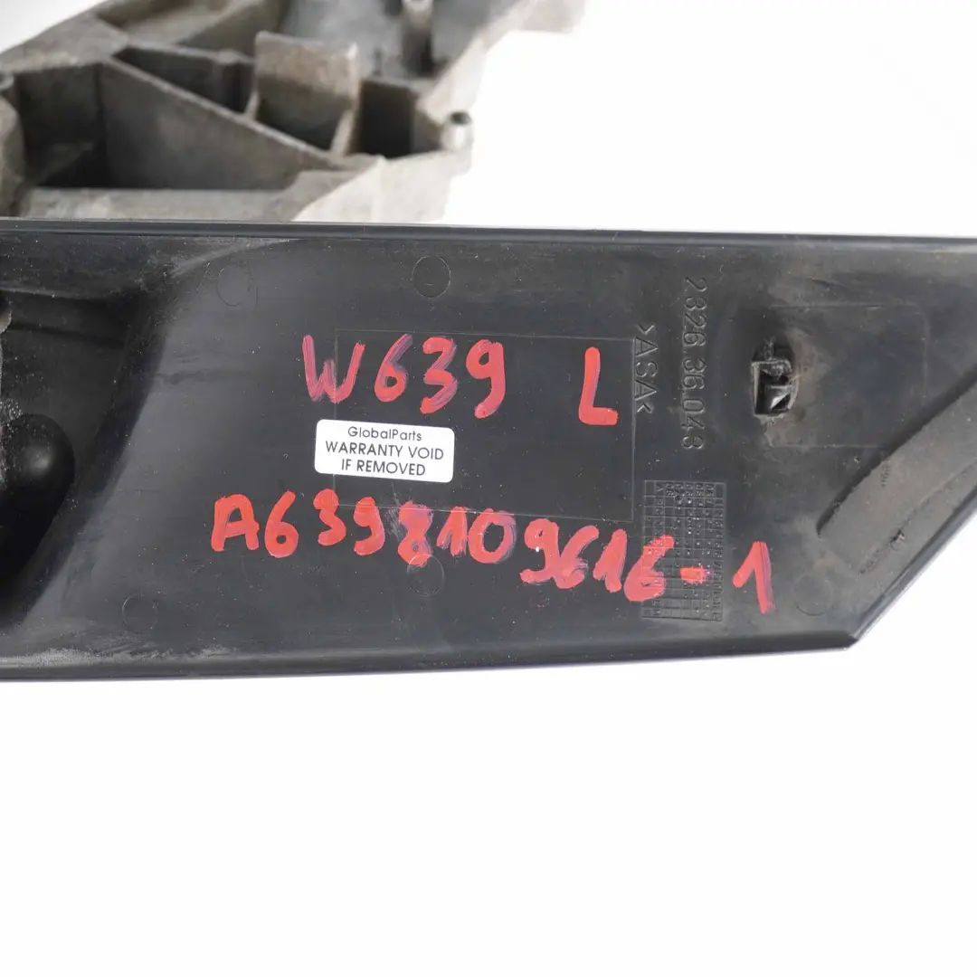Wing Mirror Base Door Left N/S Exterior Carrier Support to Mercedes Vito W639 with Part number A6398109616 Mercedes Vito W639 Wing Mirror Base Door Left N/S Exterior Carrier Support - SKU rhd-A6398109616-1 - Part number A6398109616
