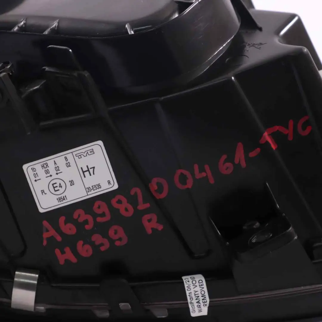 Mercedes Vito W639 Headlamp Headlight Light Lamp Front Right O/S TYC - SKU rhd-A6398200461-TYC - Part number A6398200461