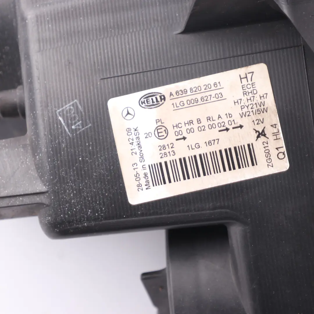 Headlamp Headlight Light Lamp Front Left N/S to Mercedes Vito W639 with Part number A6398202061 Mercedes Vito W639 Headlamp Headlight Light Lamp Front Left N/S - SKU rhd-A6398202061 - Part number A6398202061