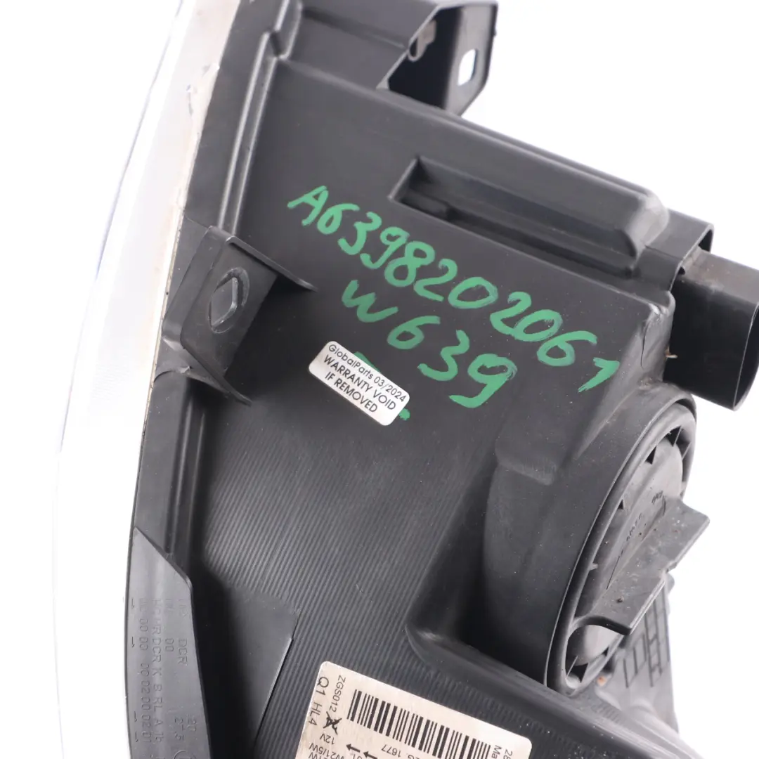 Headlamp Headlight Light Lamp Front Left N/S to Mercedes Vito W639 with Part number A6398202061 Mercedes Vito W639 Headlamp Headlight Light Lamp Front Left N/S - SKU rhd-A6398202061 - Part number A6398202061