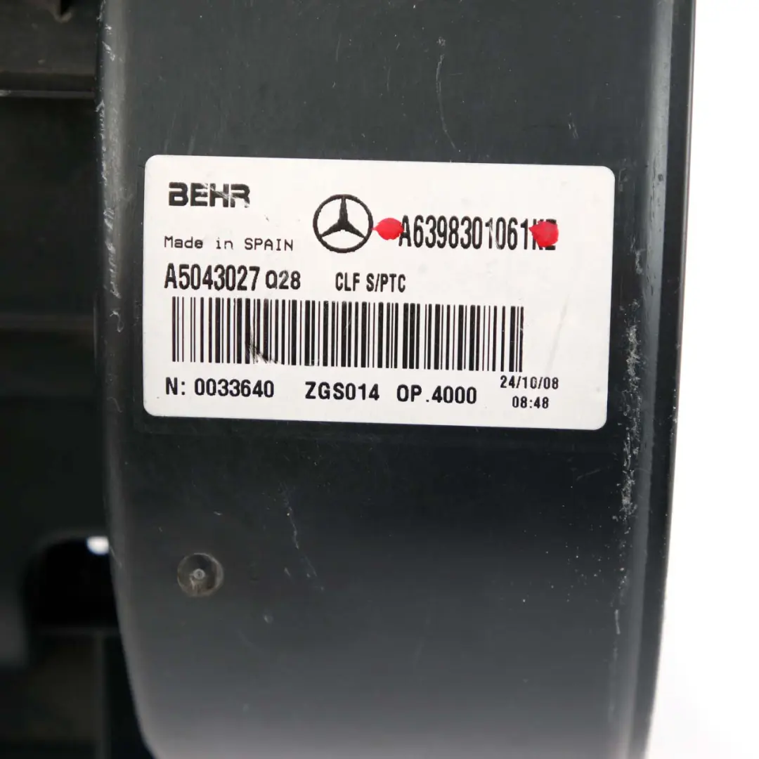 Heater Motor Cover Housing Trim Panel to Mercedes Vito W639 with Part number A6398301061 Mercedes Vito W639 Heater Motor Cover Housing Trim Panel - SKU rhd-A6398301061 - Part number A6398301061