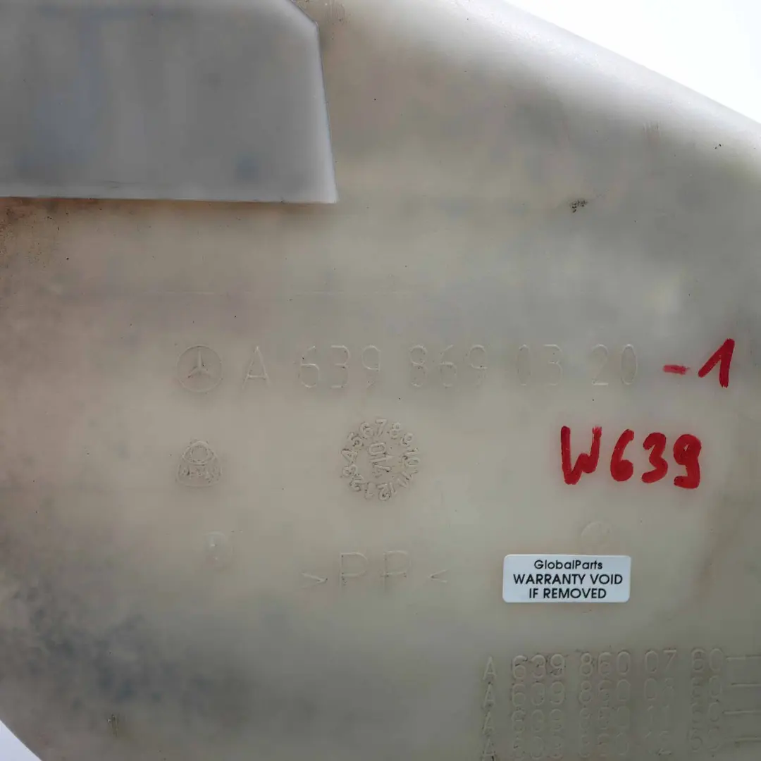 Washer Bottle Tank Mercedes Vito W639 Windscreen Reservoir to with Part number A6398690320 Washer Bottle Tank Mercedes Vito W639 Windscreen Reservoir - SKU rhd-A6398690320-1 - Part number A6398690320