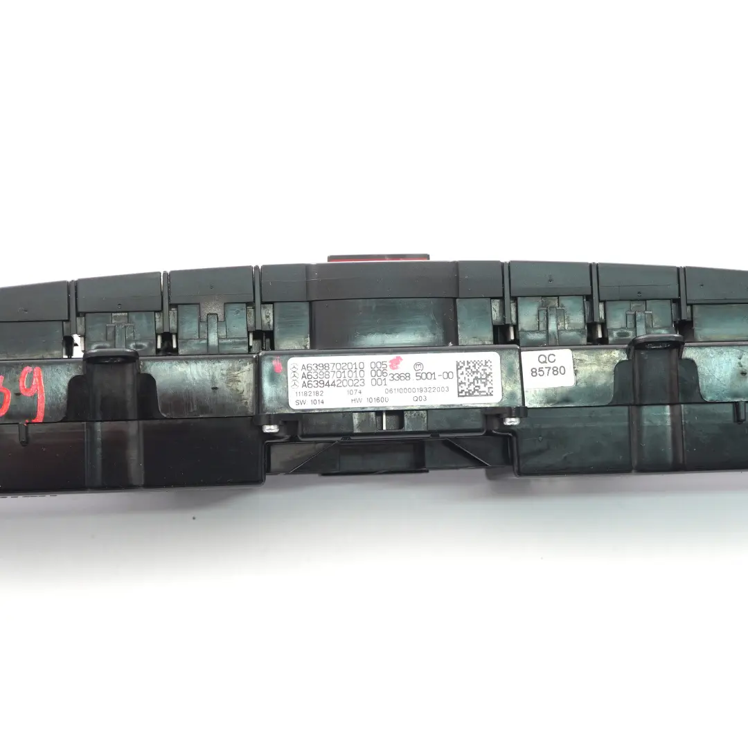 Mercedes Vito W639 Control Panel Hazard Switch ASR Heated Seat - SKU rhd-A6398702010 - Part number A6398702010