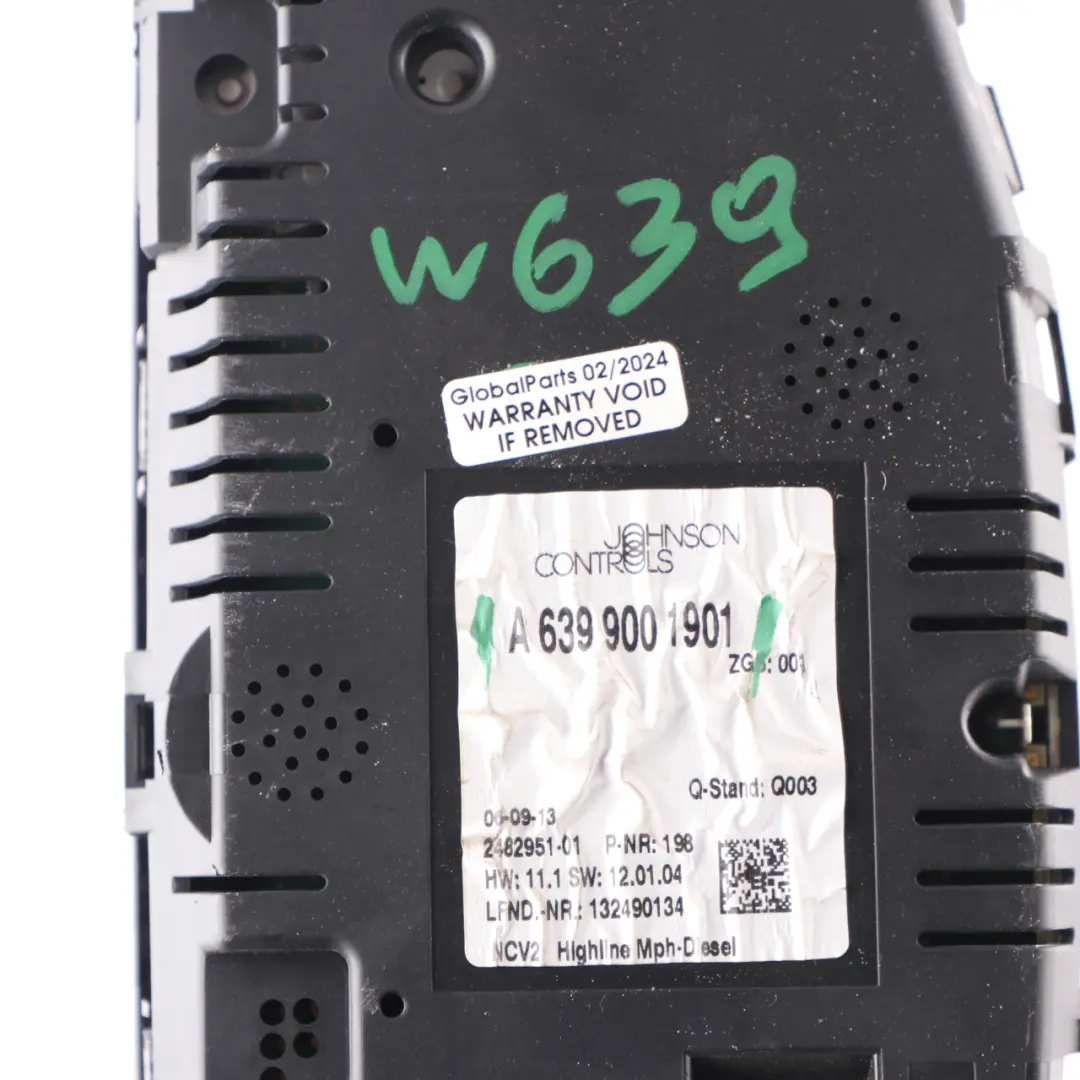 Instrument Cluster Speedo Clocks Automatic to Mercedes Vito W639 Diesel with Part number A6399001901 Mercedes Vito W639 Diesel Instrument Cluster Speedo Clocks Automatic - SKU rhd-A6399001901 - Part number A6399001901