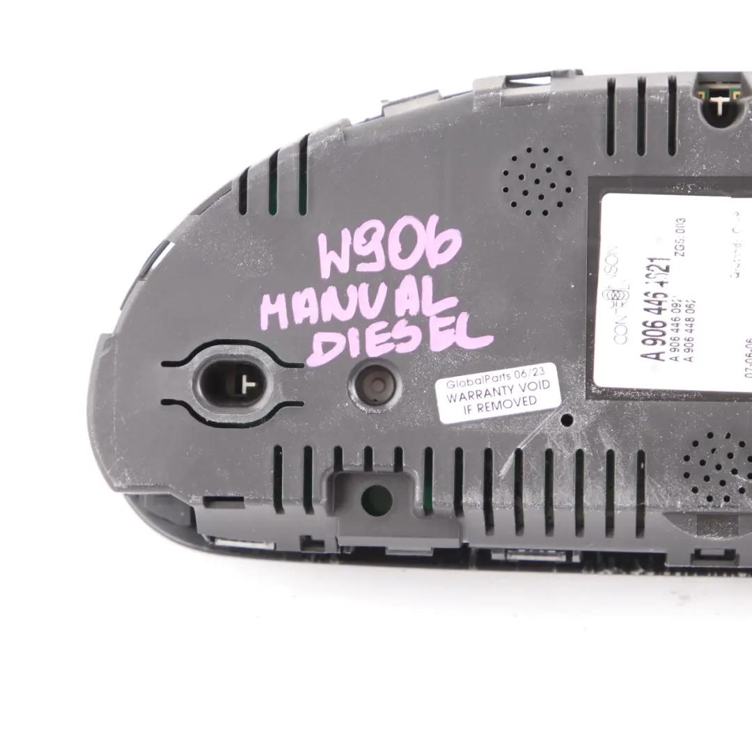 Instrument Cluster Speedo Clocks Meter Manual to Mercedes W906 Diesel with Part number A9064464621 Mercedes W906 Diesel Instrument Cluster Speedo Clocks Meter Manual - SKU rhd-A9064464621 - Part number A9064464621
