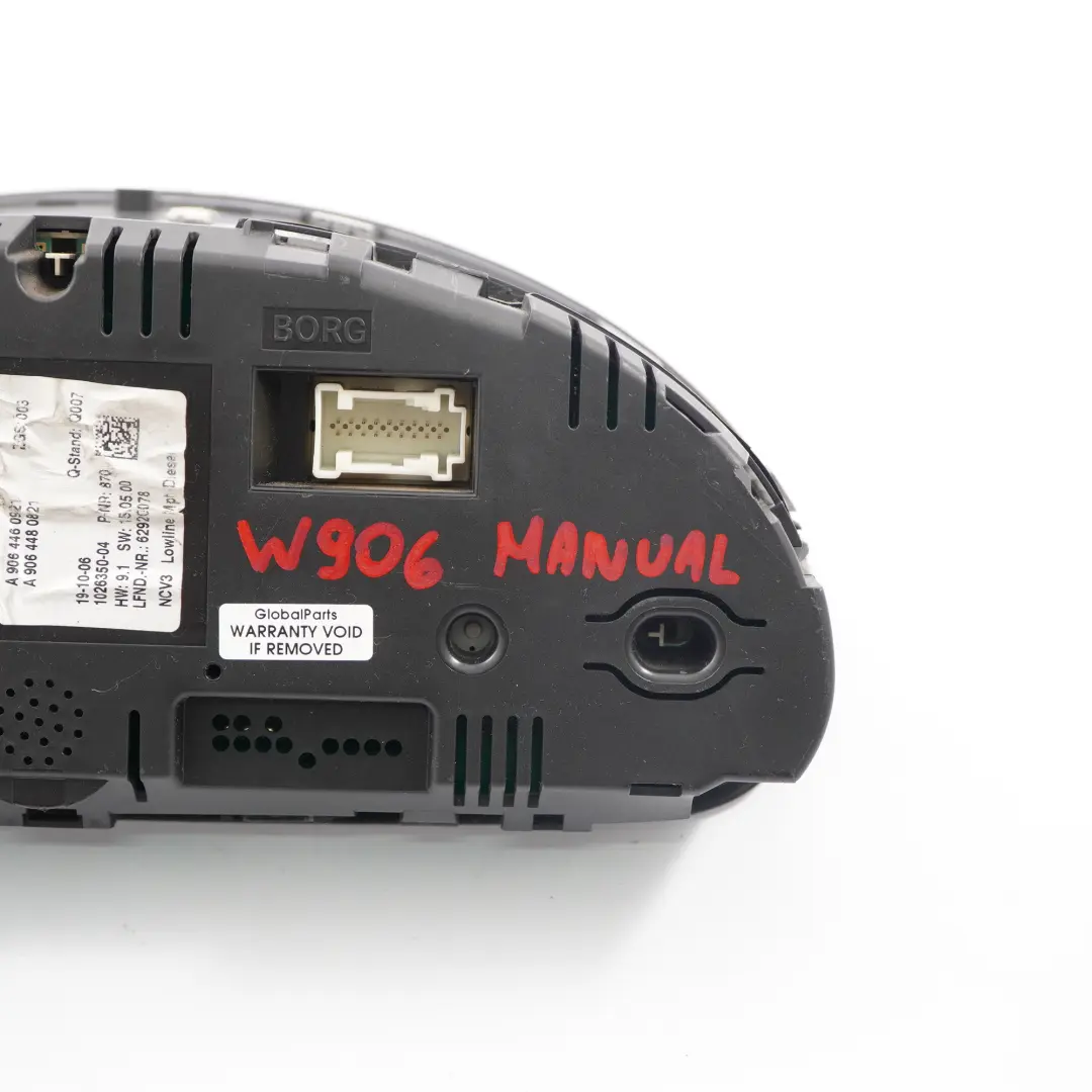 Mercedes-Benz Sprinter W906 Instrument Cluster Speedo Clocks Manual to with Part number A9064466221 Mercedes-Benz Sprinter W906 Instrument Cluster Speedo Clocks Manual - SKU rhd-A9064466221 - Part number A9064466221