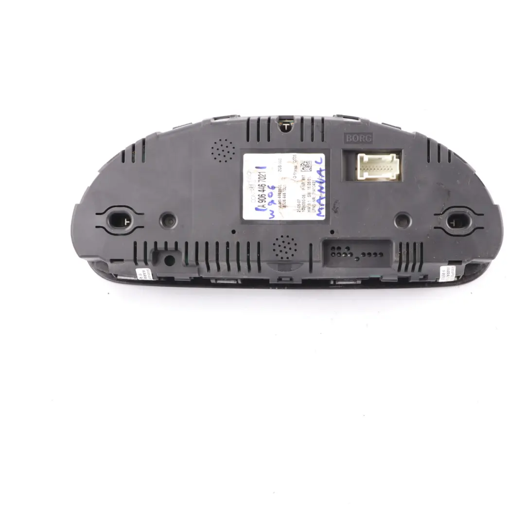 Instrument Cluster Speedo Clocks Meter Manual to Mercedes W906 Diesel with Part number A9064467021 Mercedes W906 Diesel Instrument Cluster Speedo Clocks Meter Manual - SKU rhd-A9064467021 - Part number A9064467021