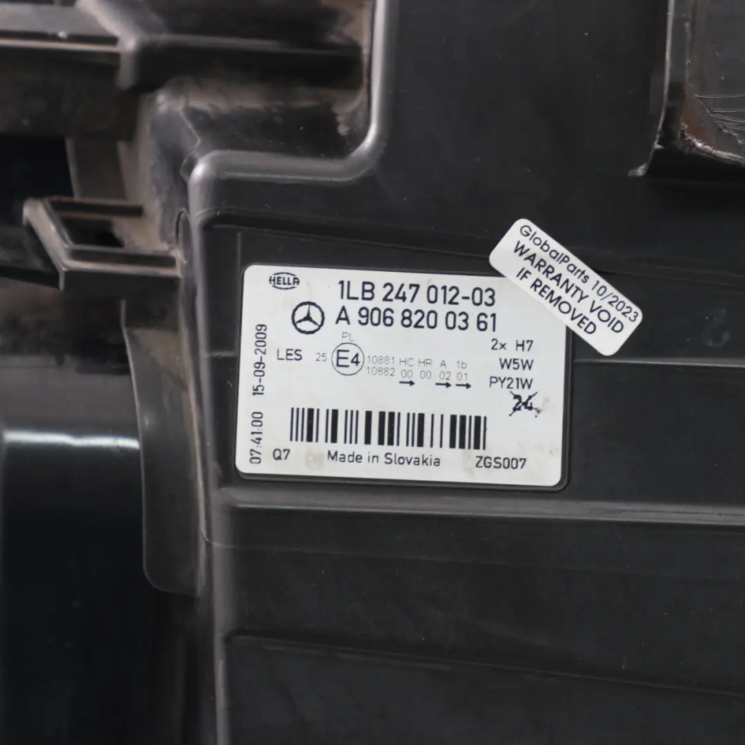 Mercedes Sprinter W906 Headlight Headlamp Lamp Front Left N/S - SKU rhd-A9068200361 - Part number A9068200361