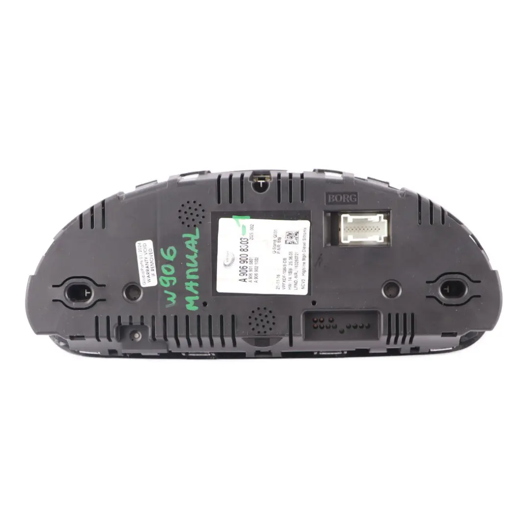 Mercedes W906 Diesel Instrument Cluster Speedo Clocks Meter Manual - SKU rhd-A9069008303-1 - Part number A9069008303