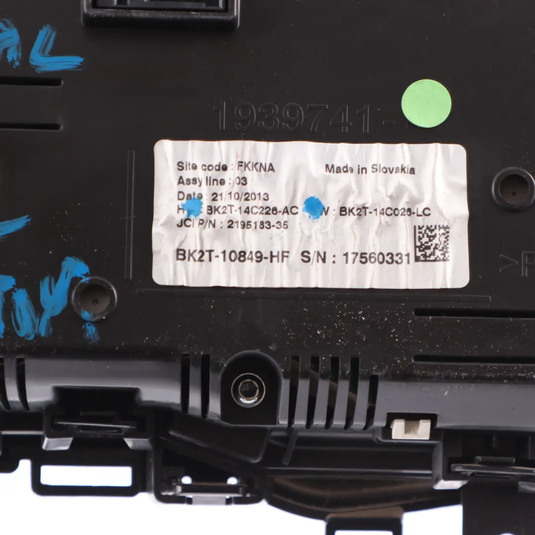 Instrument Cluster Speedo Clocks Manual to Ford Transit Custom Diesel with Part number BK2T10849HF Ford Transit Custom Diesel Instrument Cluster Speedo Clocks Manual - SKU rhd-BK2T10849HF - Part number BK2T10849HF