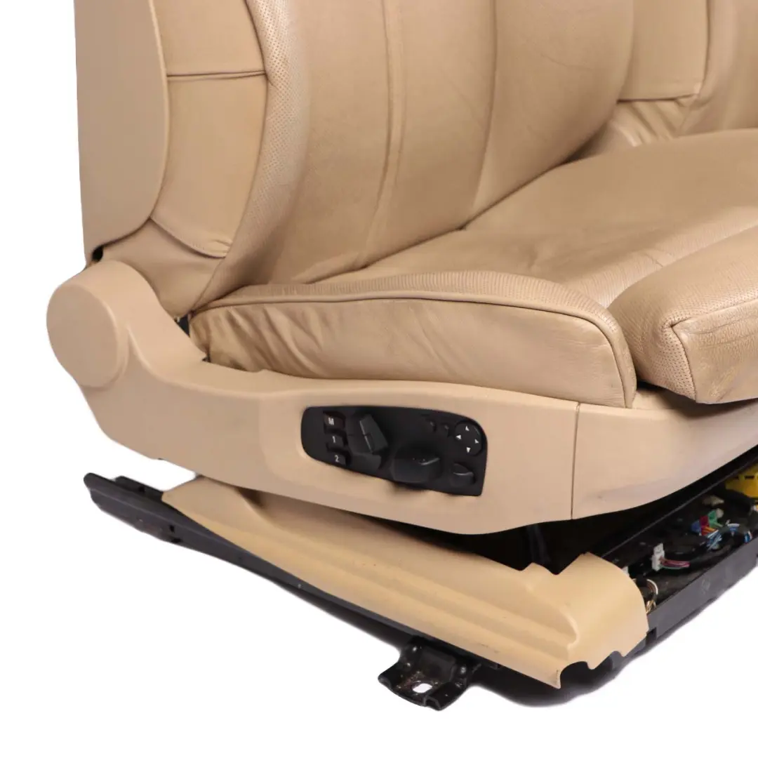 Climate Leather Nasca Beige Interior Seats Seat Memory to BMW E60 Comfort with Part number 7146138 BMW E60 Comfort Climate Leather Nasca Beige Interior Seats Seat Memory - SKU rhd-E60 Beige Leather Seats Active Comfort - Part number 7146138