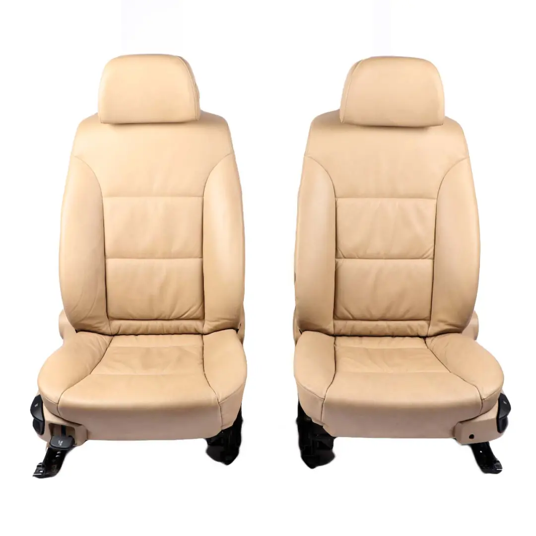 BMW 5 Series E60 LCI Saloon Leather Dakota Beige Interior Seats Front Rear Seat - SKU rhd-E60 Beige Leather Seats - Part number 7113105